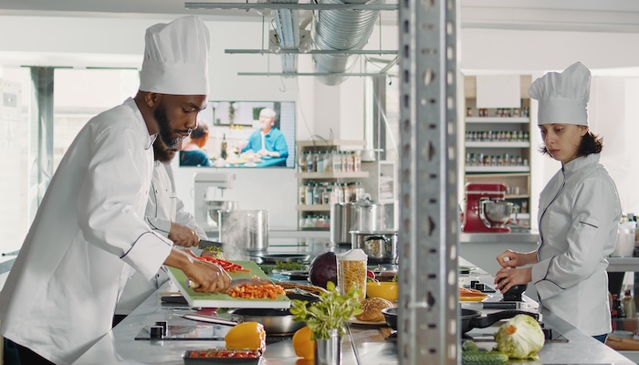 Chefs Cooking in Kitchen