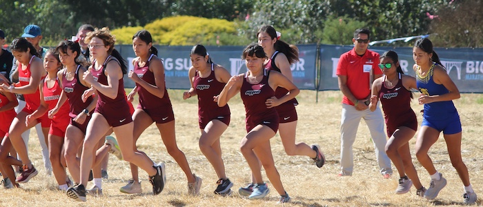 MPC Cross Country Team Running in Meet