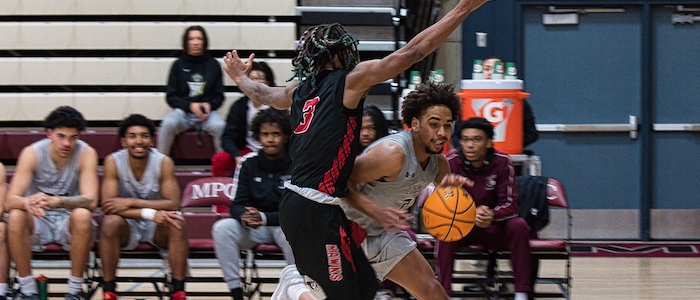 MPC Men's Basketball Player in Game