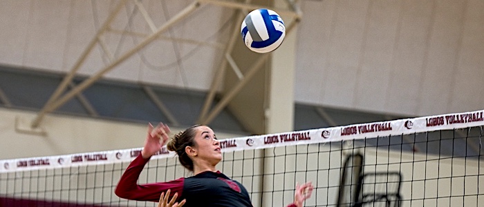 MPC Volleyball Player About to Spike the Ball