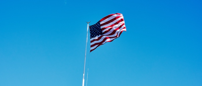 American Flag in the Wind