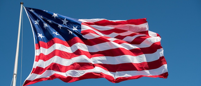 American Flag in the Wind