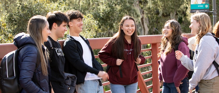 mpc students laughing and talking together
