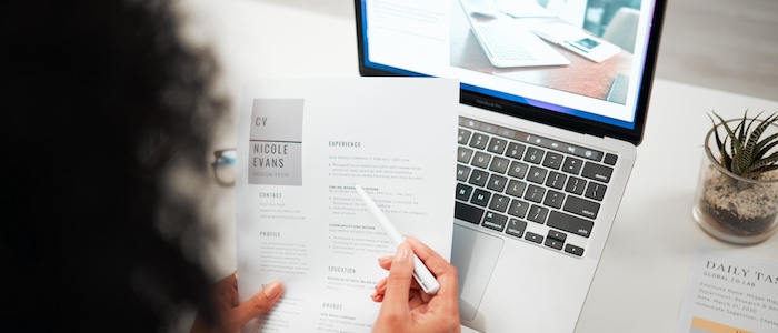 Person Reviewing Cover Letter
