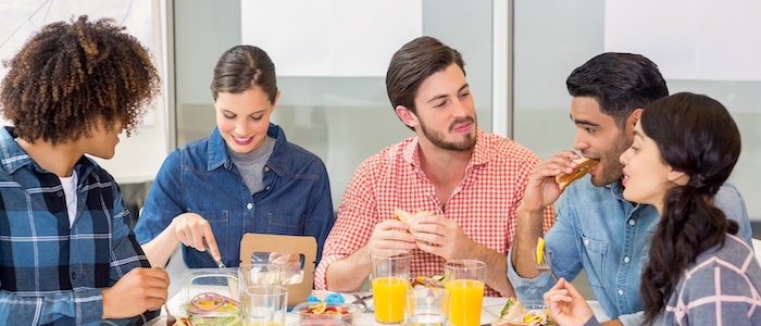 Students Eating Meal Together
