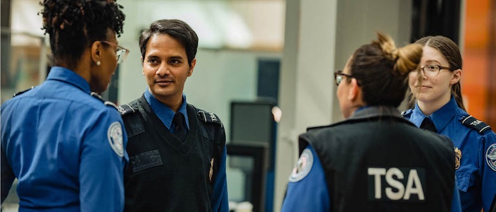 tsa staff standing in airport