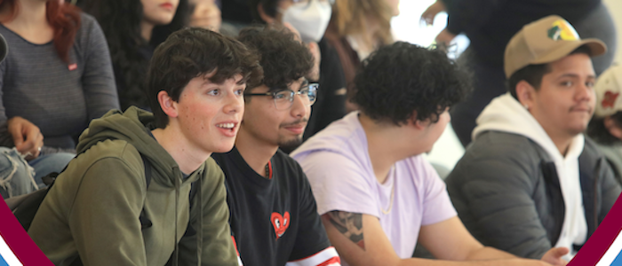 Students Listening to Dual Enrollment Talk