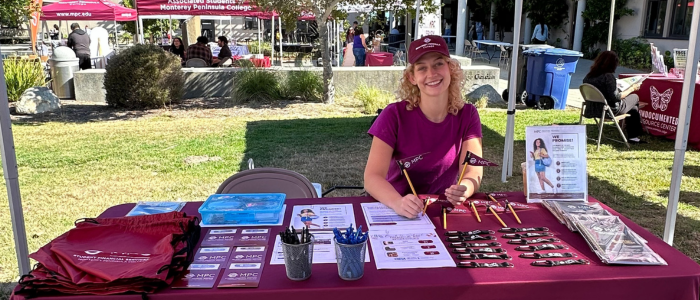 MPC Financial Aid staff tabling during Financial Aid Day