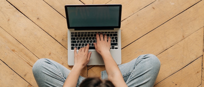 Person Working on Laptop