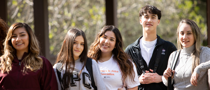 MPC Students Posing Together on Campus