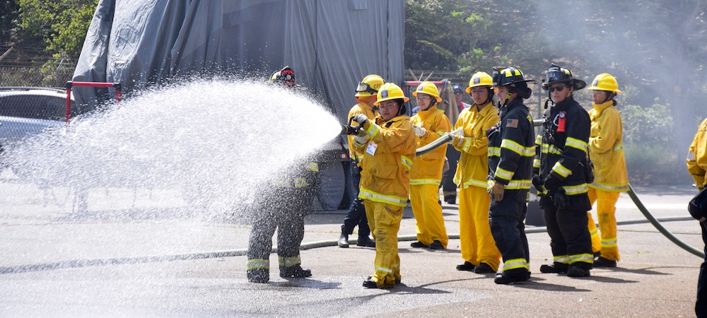 girls firefighter camp participant