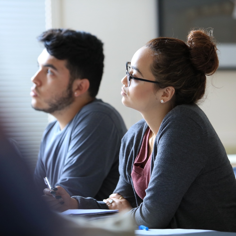 mpc students in class listening to a lecture