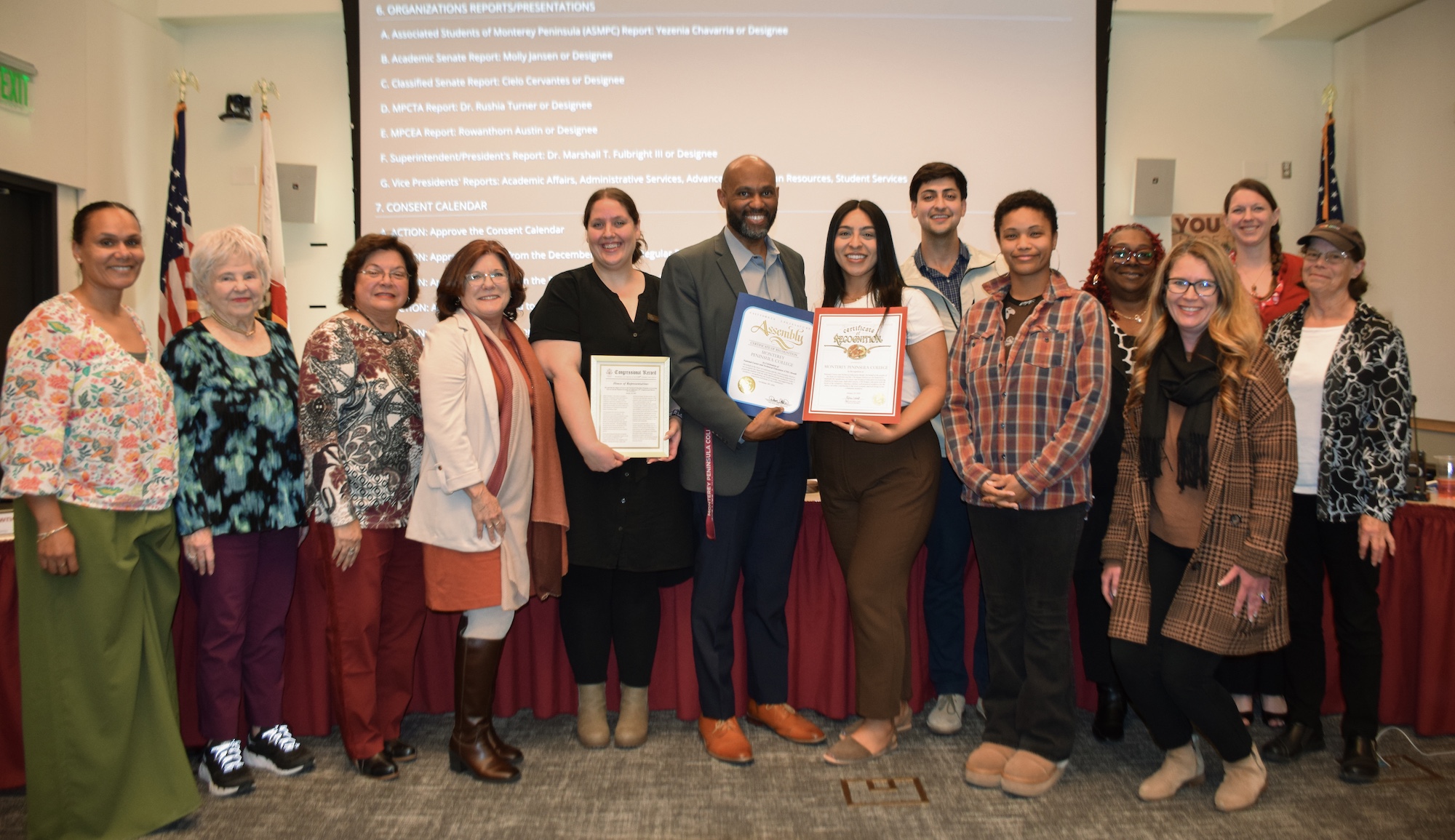 mpc staff celebrating cte month recognition by the board