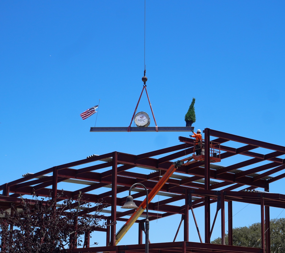 Final Music Building Beam Hoisted into Place