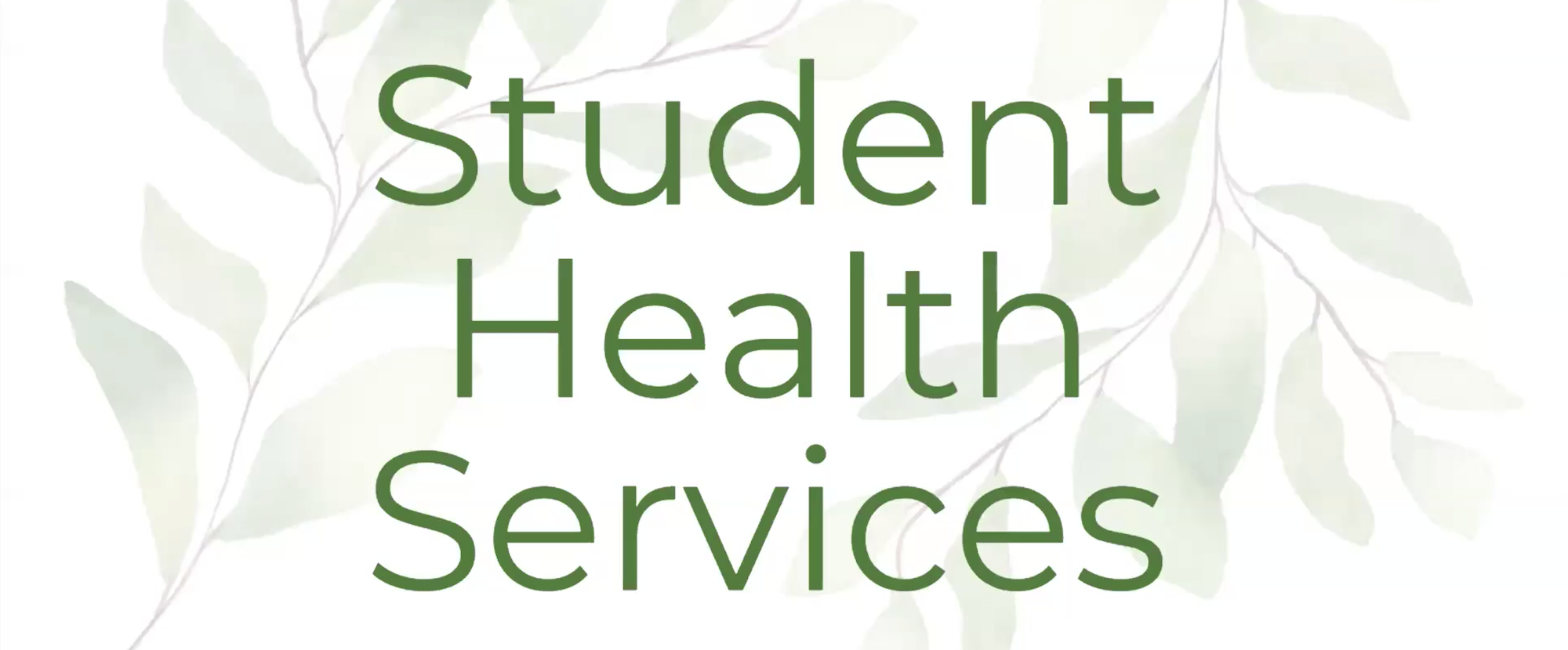 Student Health Services Video Thumbnail